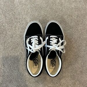 Vans Classic Black and White Lace-Up Shoes